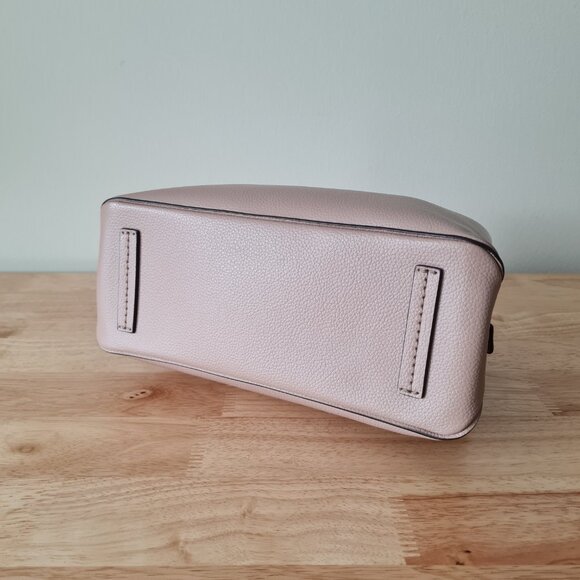 Marc Jacobs The Editor Leather Satchel Mauve Blush Taupe Bowler Crossbody - Picture 10 of 15